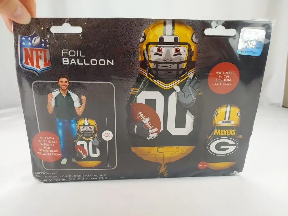 NFL Official Green Bay Packers Foil Standing or Floating Balloon